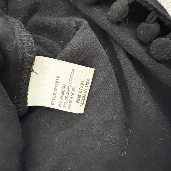 Johnny Was CALMÉ Pom Pom Tee Long Sleeve M Bamboo Organic Cotton USA Boho - Picture 5 of 7